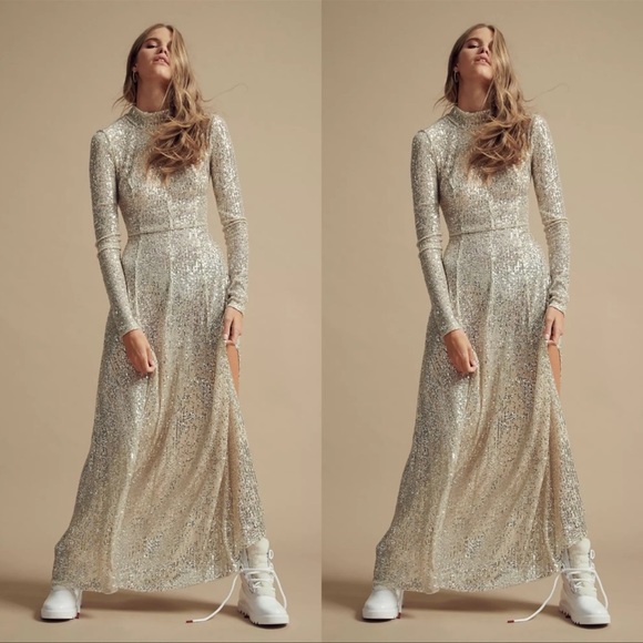 Free People Shining In The Night Maxi Slip - Picture 2 of 5